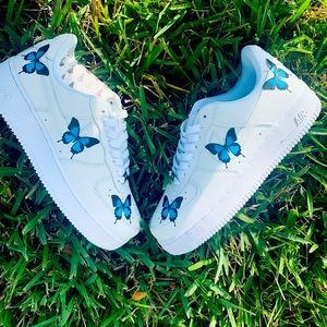 NWT Custom Nike Air Force 1 Butterfly Drip
